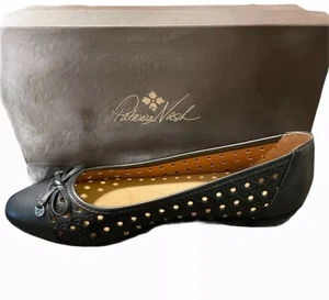 🔥 99 $ Patricia Nash Bettina schwarze Leder-Ballerinas Damengröße 9 🔥 - Bild 1 von 9