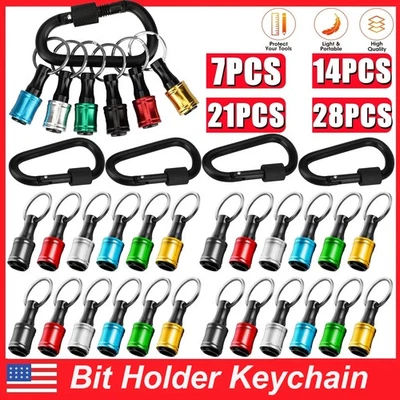 1/4" Hex Shank Quick Release Keychain Screwdriver Drill Bit Holder Bit Set 28PCS - Image 1 of 4