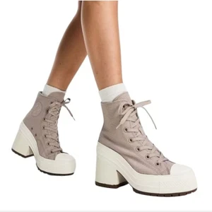Converse Chuck 70 de Luxe Absatz Steingrau Stiefel Schuhe NEU Damengröße 12,5 M 10,5 - Bild 1 von 13