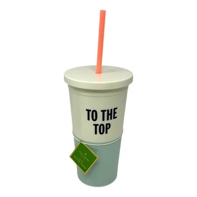 Kate Spade To The Top 20oz Tumbler with Straw NWT $18 MSRP - Image 1 of 4