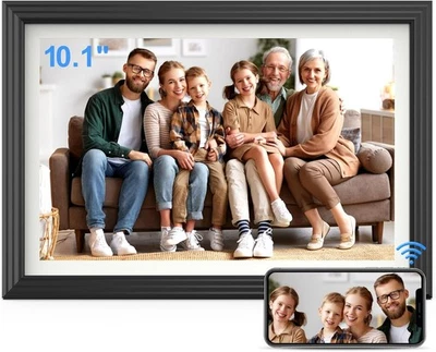 10.1 inch WiFi 6 2.4 Digital Picture Frame Touch 32GB Storage Smart Photo Frame - Image 1 of 4