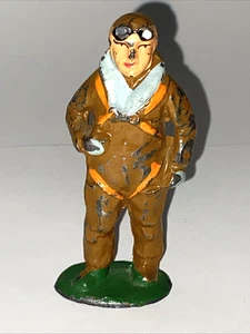 Juguete de plomo Barclay Manoil vintage de 1930 soldado aviador piloto - Imagen 1 de 7