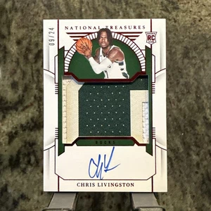 2023-24 National Treasures Chris Livingston Rookie 3-Color Patch AUTO /24 🏀🔥 - Picture 1 of 2