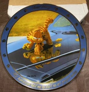 Garfield Dear Diary Art Project Jim Davis 1990 placa de coleccionista The Danbury Mint - Imagen 1 de 5