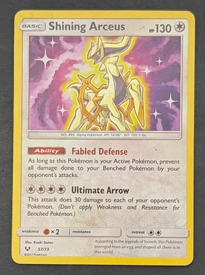 Pokémon Card Shining Arceus 57/73 Shining Legends - Lightly Played - Image 1 of 2