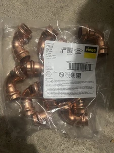 10) viega 3/4" Press X Press 90 Grad Winkel Kupferfittinge - Bild 1 von 3