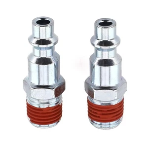 Metall 1/4 NPT Stecker Luftschlauch Adapter Verbinder für Kompressor (2er Set) - Bild 1 von 12