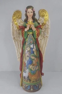 Joseph Studio Angel Holding Star With Holy Family Mural on Gown 27061 Roman BOX  - Picture 1 of 21