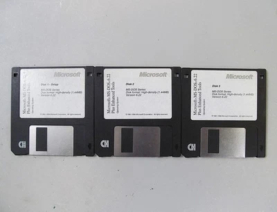 Microsoft MS-DOS 6.22 OS, Plus Enhanced Tools, 3.5" 1.44MB Floppy Disks, 1994 - Image 1 of 4
