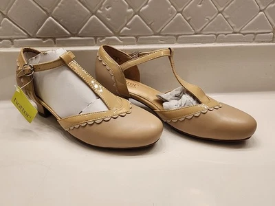 Lo último Vivienne Mujer Delicados T-Bar Tacones Talla US 4 Beige Desnudo Pin up Baile  Foto 1 de 4