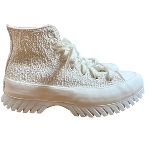 Sneakers Converse All Star Chuck Taylor bianche testurizzate plateau alte TAGLIA 8 - Foto 1 di 7