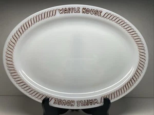 Anchor Hocking Waffle House Platter Oval Plattter 12” Scroll Milk Glass READ - Picture 1 of 19