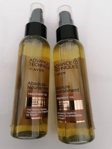 x2 AVON ADVANCE TECHNIQUES ABSOLUTE NOURISHMENT ARGAN & COCUNUT OIL TREATMENT - Picture 1 of 4