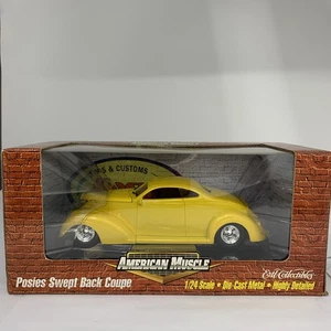 Ertl Collectibles 32085 American Muscle Posies YLW Swept Back Coupe 1:24 Diecast - Picture 1 of 4