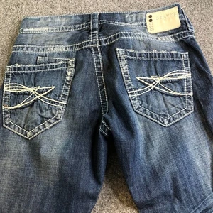 Silver Jeans Zac Men 30x32 Blue Bootcut Western Relaxed Whiserking Faded Stretch - Picture 1 of 14