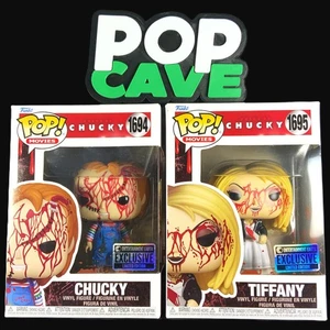 Pop Cave 2024 BRIDE OF CHUCKY SET Blood Spattered Entert Earth LIMITED EDITION - Picture 1 of 21