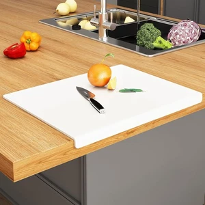 JJL Schneidebrett Acryl 61x46 cm rutschfest Weiß BPA-frei multifunktional - Picture 1 of 6