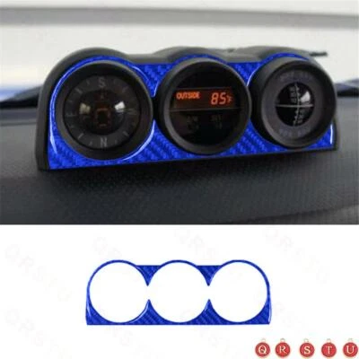 For Toyota FJ Cruiser Blue Carbon Fiber Central Control compass Frame Sticker 1* — 第 1/4 张图片