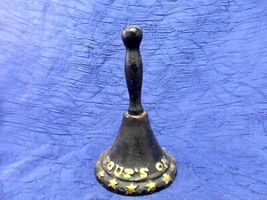 "Soups On" Vintage Cast Iron School Bell - Picture 1 of 4