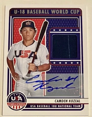 2023 Panini USA Baseball Stars & Stripes Camden Kozeal Auto Patch RC /72 - Image 1 of 2