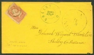 AUSGEFALLENER STEMPEL Ziffer 10 auf Sardinien NY auf IND Brief MISSENT OH - Bild 1 von 1