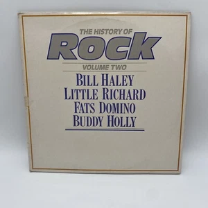 History Of Rock 2 UK Dbl-LP BILL HALEY LITTLE RICHARD FATS DOMINO BUDDY HOLLY - Picture 1 of 3