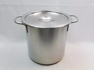 Vtg VOLLRATH Stainless Steel Stockpot with Lid & Handles 8 Quart - Picture 1 of 16