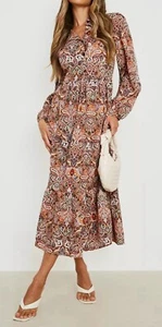 PAISLEY STUFEN MIDI KITTEL KLEID.. - Bild 1 von 8