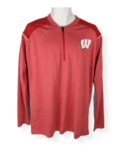 University Of Wisconsin Men's Long Sleeve Shirt Red - Picture 1 of 5