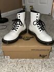 Dr. Martens White Leather Boots Women's Size 8 Lace Up