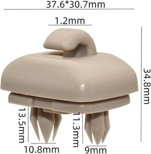 Clip Crochet Fixation Pare-Soleil Beige Automatique compatible avec Audi A1 F - Picture 1 of 7