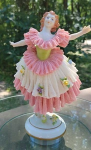 DRESDEN SPITZE BALLERINA TÄNZERIN DAME FIGUR FIGUR TOP - Bild 1 von 9