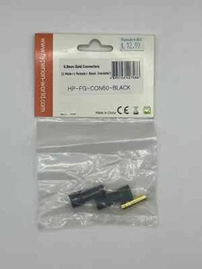 HP-FG-CON60-Black 6.0mm Gold Connectors Black - Picture 1 of 1