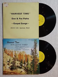 DON & PAT PARKS Orig HARVEST TIME Private Xian Country Folk 2LP Cover Variant - Foto 1 di 1