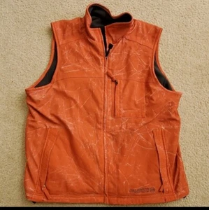 Free Country Reversible Vest Size Medium Orange Gray Pockets Outdoors - Picture 1 of 10
