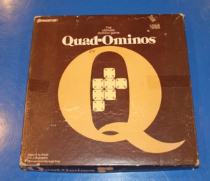 VINTAGE Quad-Ominos COMPLETE Pressman 1978 Tile Dominoes Board Game - Picture 1 of 3