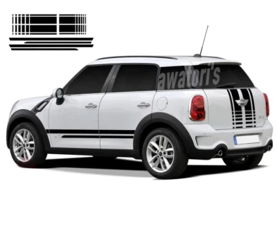Наклейка на капот задней двери гоночные полоски для Mini Cooper Countryman - Изображение 1 из 4