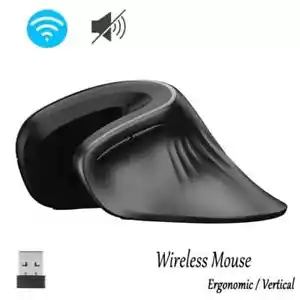 Ergonomic Wireless Mouse USB Vertical Optical Comfortable Game Mice Rechargeable - Picture 1 of 27