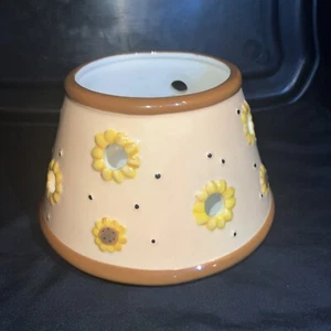 Sunflower Candle Shade Topper. Stoneware / Ceramic - Picture 1 of 3