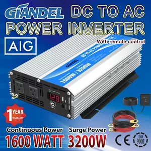 Modifizierte Sinuswellen-Wechselrichter 1600 W DC 12 V auf AC 110V ~ 120V USA Transistoren - Bild 1 von 7