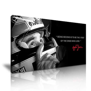 Ayrton Senna Zitat Canvas F1 Ikone moderne Wand Art Deco schwarz-weiß - Bild 1 von 7