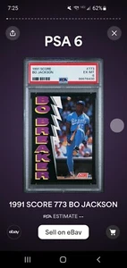 Spartito 1991 - #773 Bo Jackson PSA 6 - Foto 1 di 2