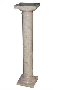 Damascene Breccia Marble Column H 100 Cm Old Antique Design - Picture 1 of 1