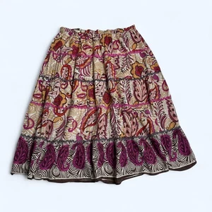 CHOICES Multicolor Floral & Paisley Midi Skirt Size UK 16 US 12 Boho Indian  - Picture 1 of 9