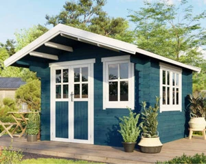 Gartenhaus Gerätehaus Holzhaus Blockhaus Schuppen 3x3 m 35mm - Bild 1 von 10