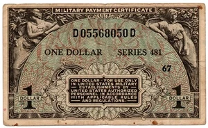 MPC SERIES 481 - FIRST PRINTING $1 - pp 67 - D05568050D - KOREAN WAR - TYPE A - Picture 1 of 11