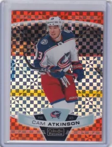 2019-20 O-Pee-Chee Platinum Orange Checkers 14/25 Cam Atkinson #140 - Picture 1 of 2