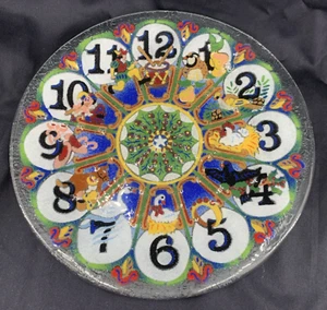 Peggy Karr 12 Days of Christmas Fused Glass Plate 11.25" Signed - Picture 1 of 8