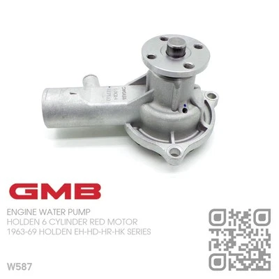 GMB WATER PUMP 6 CYL RED MOTOR SMALL HUB [1963-69 HOLDEN EH-HD-HR & HK MONARO] - image 1 of 4