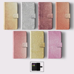 CASE FOR IPHONE 16 16E 15 14 12 12 PRO WALLET FLIP PHONE COVER ROSE GOLD GLITTER - Picture 1 of 9